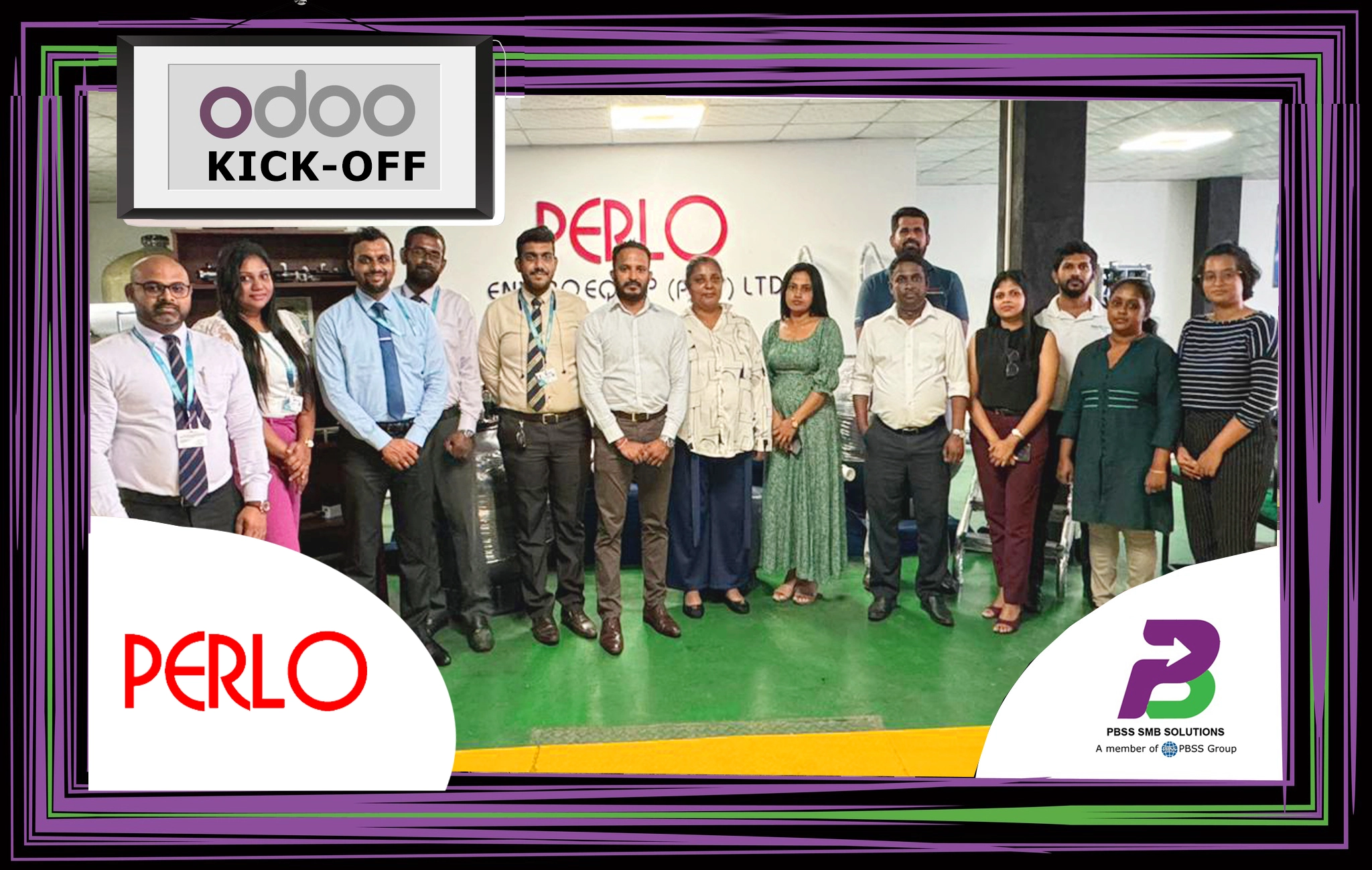 Perlo Group and PBSS SMB Solutions team at the project kickoff for digital transformation with Odoo ER