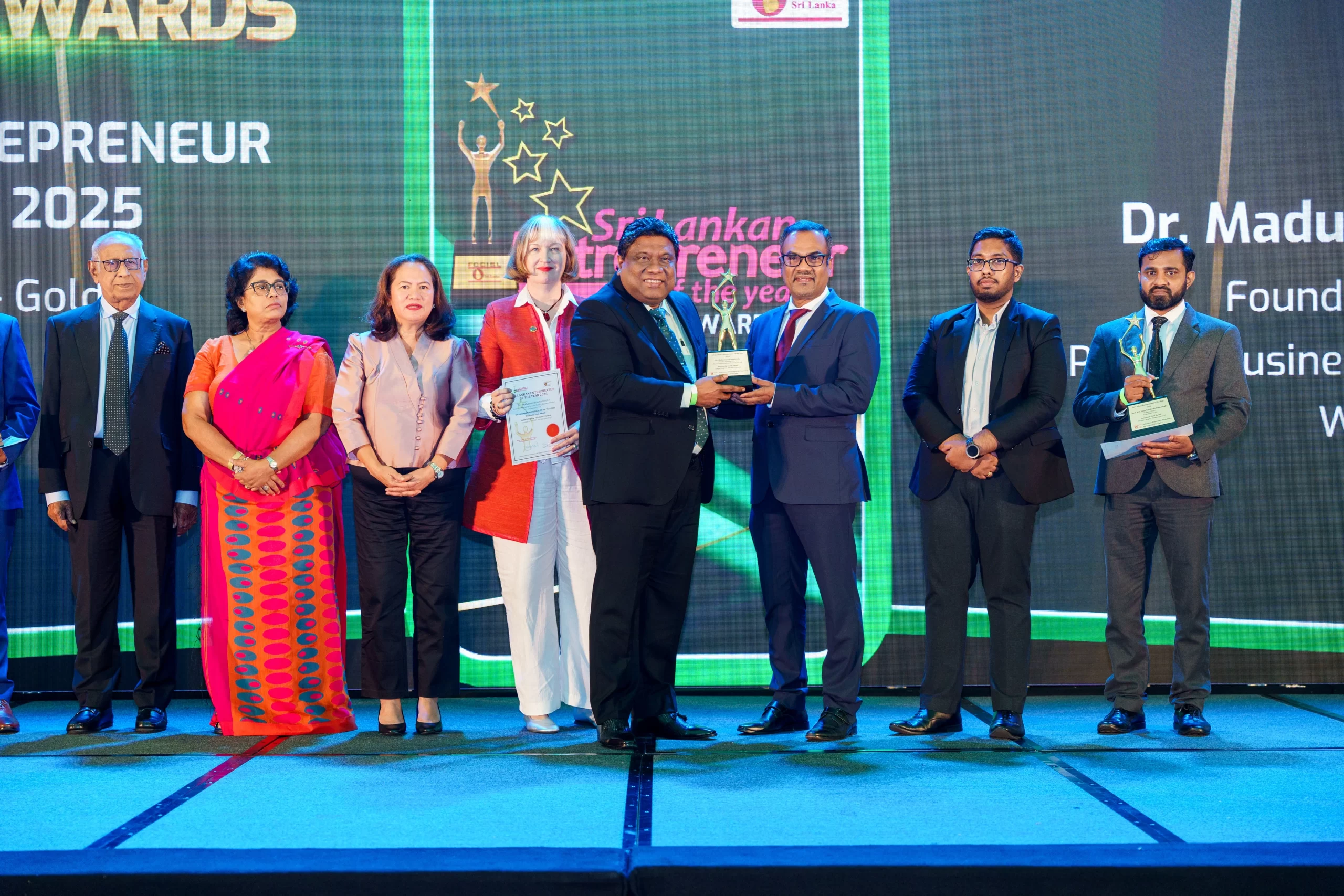 PBSS Group Chairman Dr. Madura Gamanayake Wins National & Provincial GOLD Award in the Large Business Category at the Sri Lankan Entrepreneur of the Year Awards 2025